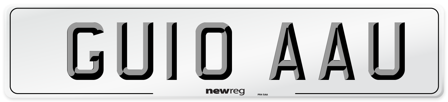 GU10 AAU Number Plate from New Reg